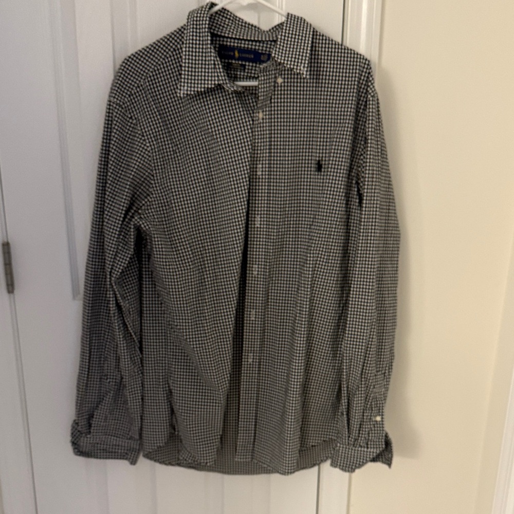 Ralph Lauren Black and White Gingham Shirt